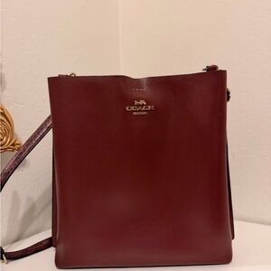 Coach Deep Red Leather Crossbody Bag